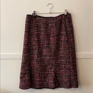 Talbots Multi-Colored Woven Lined Skirt